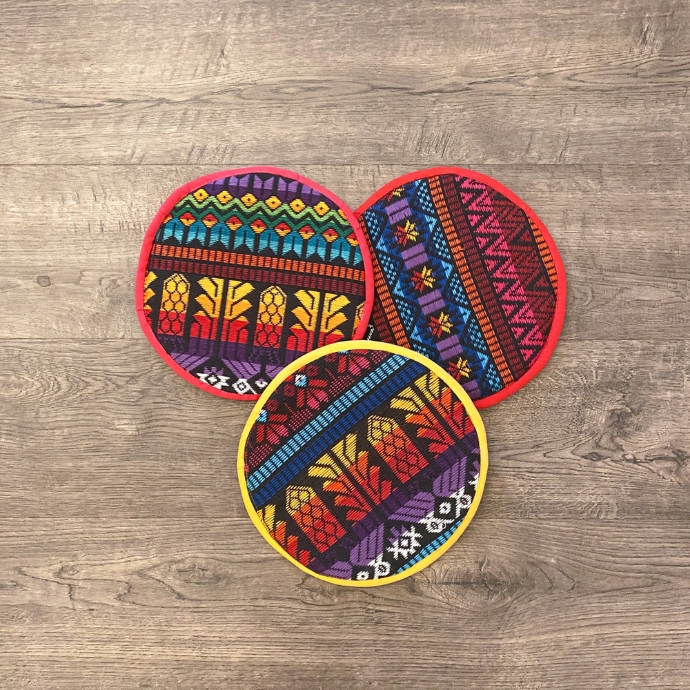New 3 Handmade hot pads from Guatemala